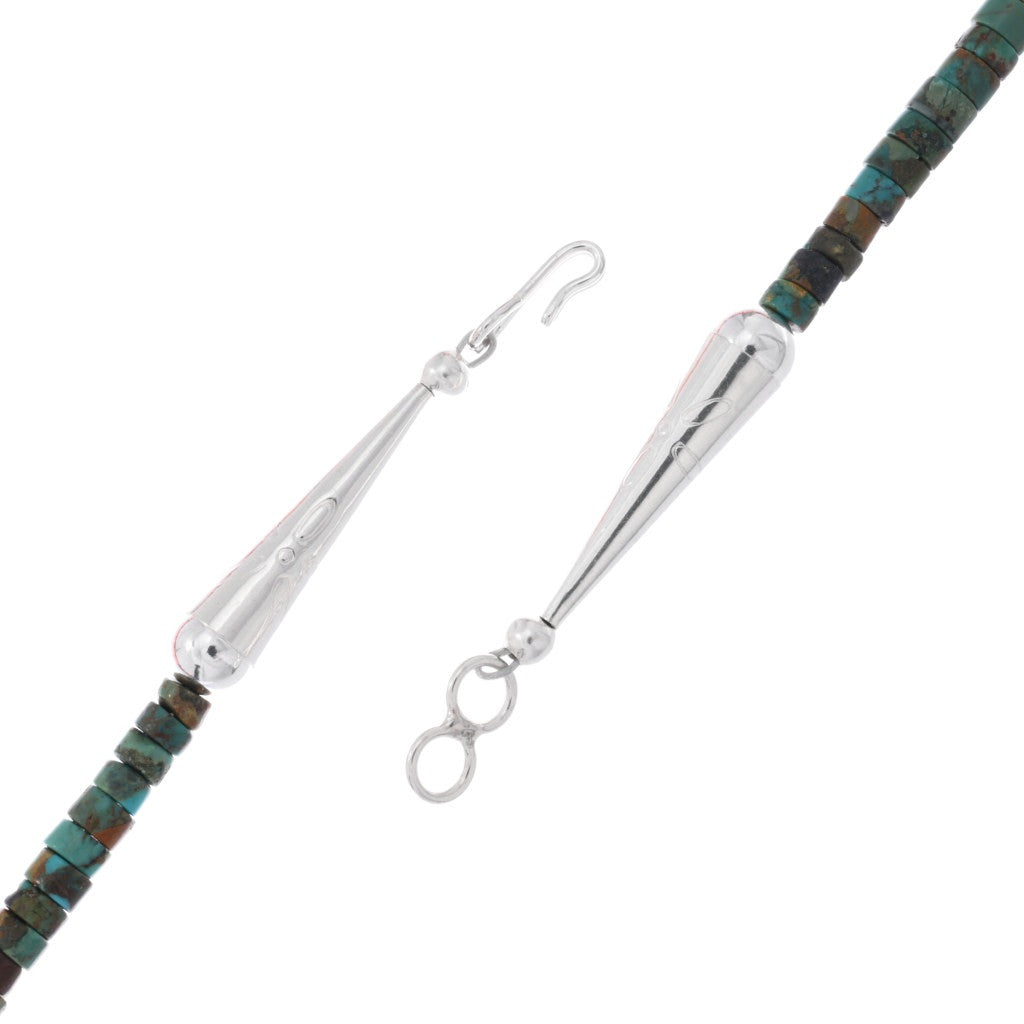 The Ochoco Orange Spiny + Turquoise Beaded Necklace