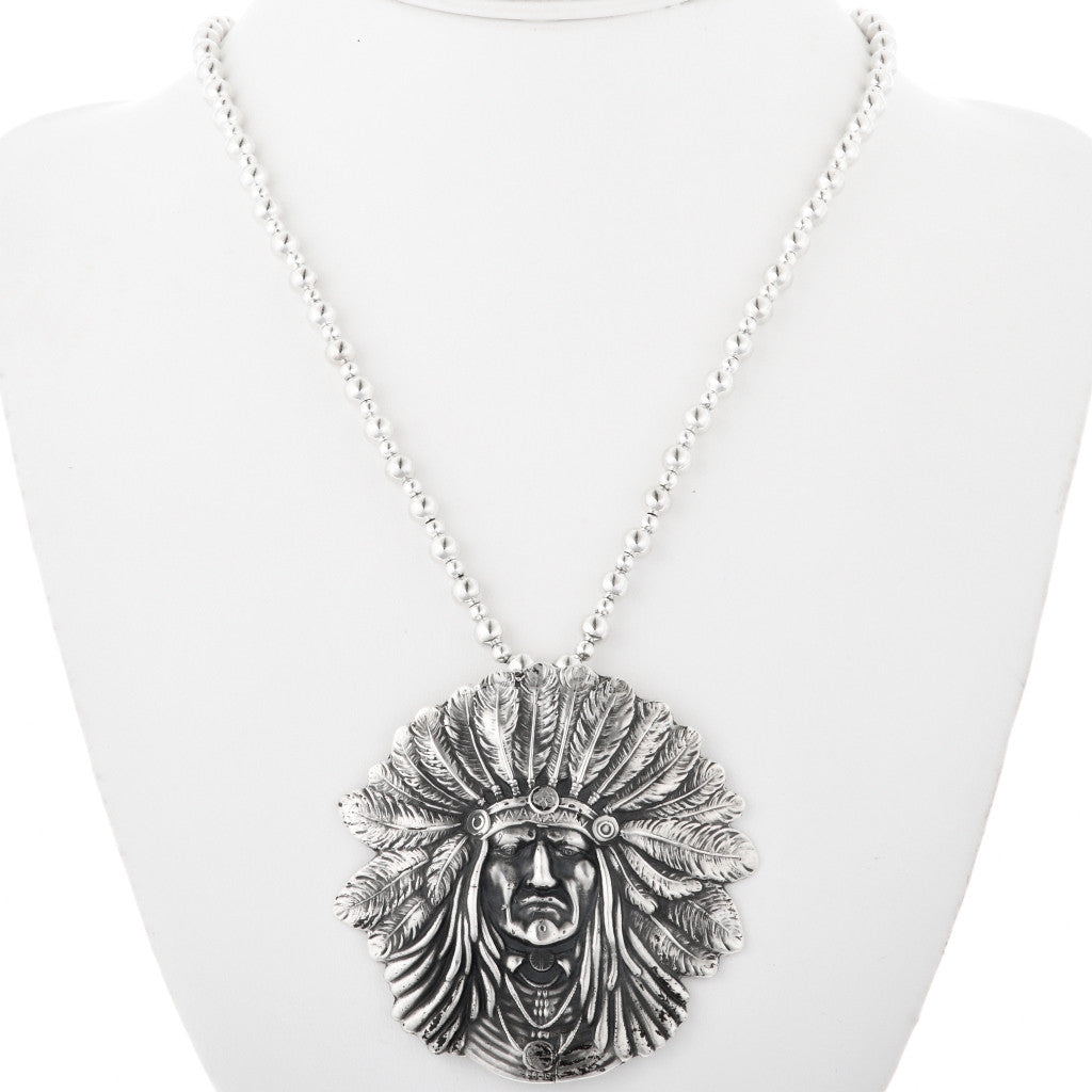 Sterling Silver Chief Pendant