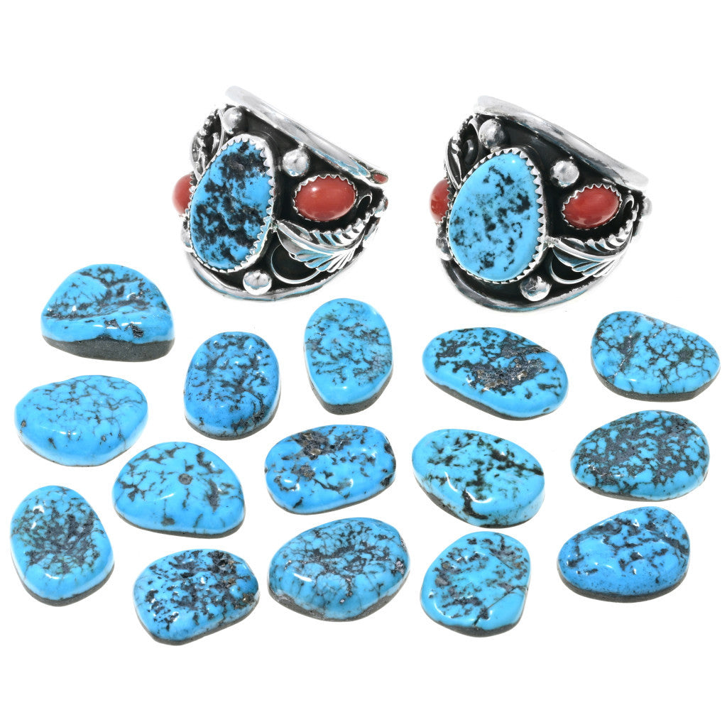 Men’s Turquoise and Coral Ring