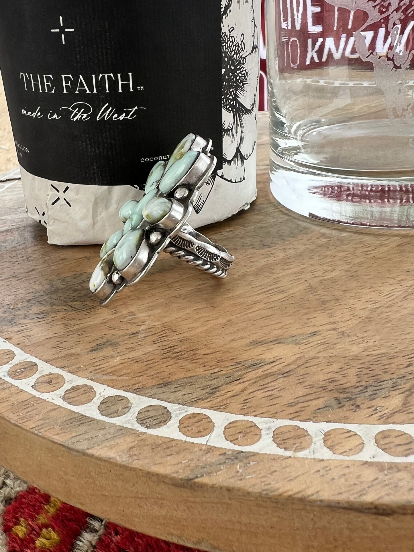 Navajo Sterling Silver & Palomino Adjustable Ring