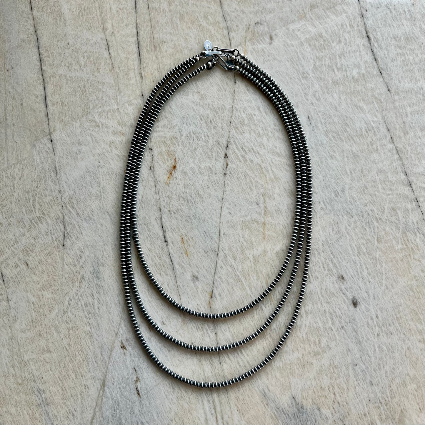 3mm Sterling Silver Saucer Bead Necklace