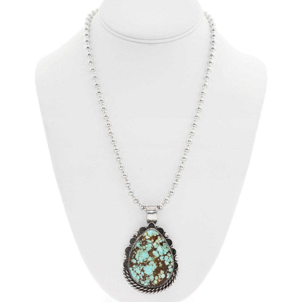 Natural #8 Large Turquoise Pendant