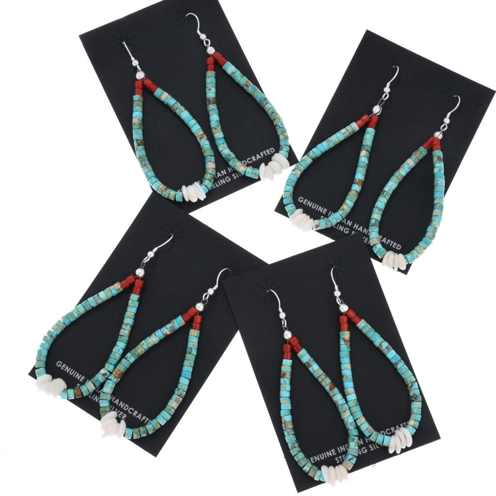 Navajo Teardrop Beaded Earrings