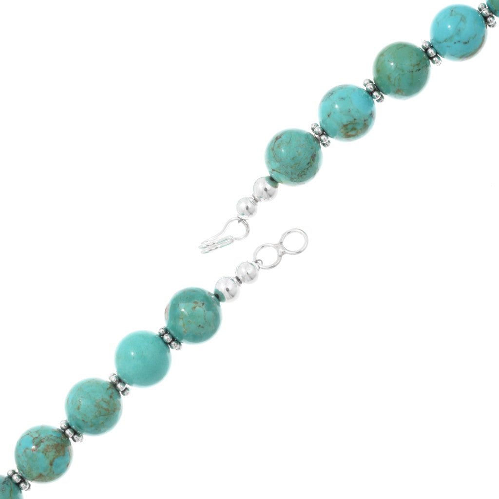 22” Number 8 Turquoise Navajo Beaded Necklace