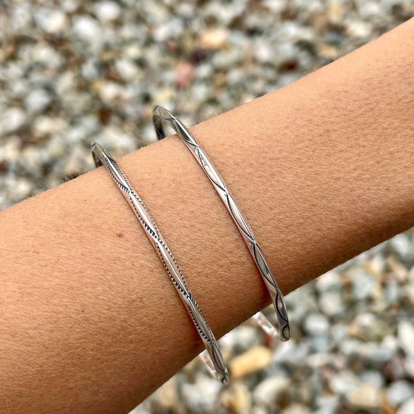 Stamped Sterling Silver Bangles