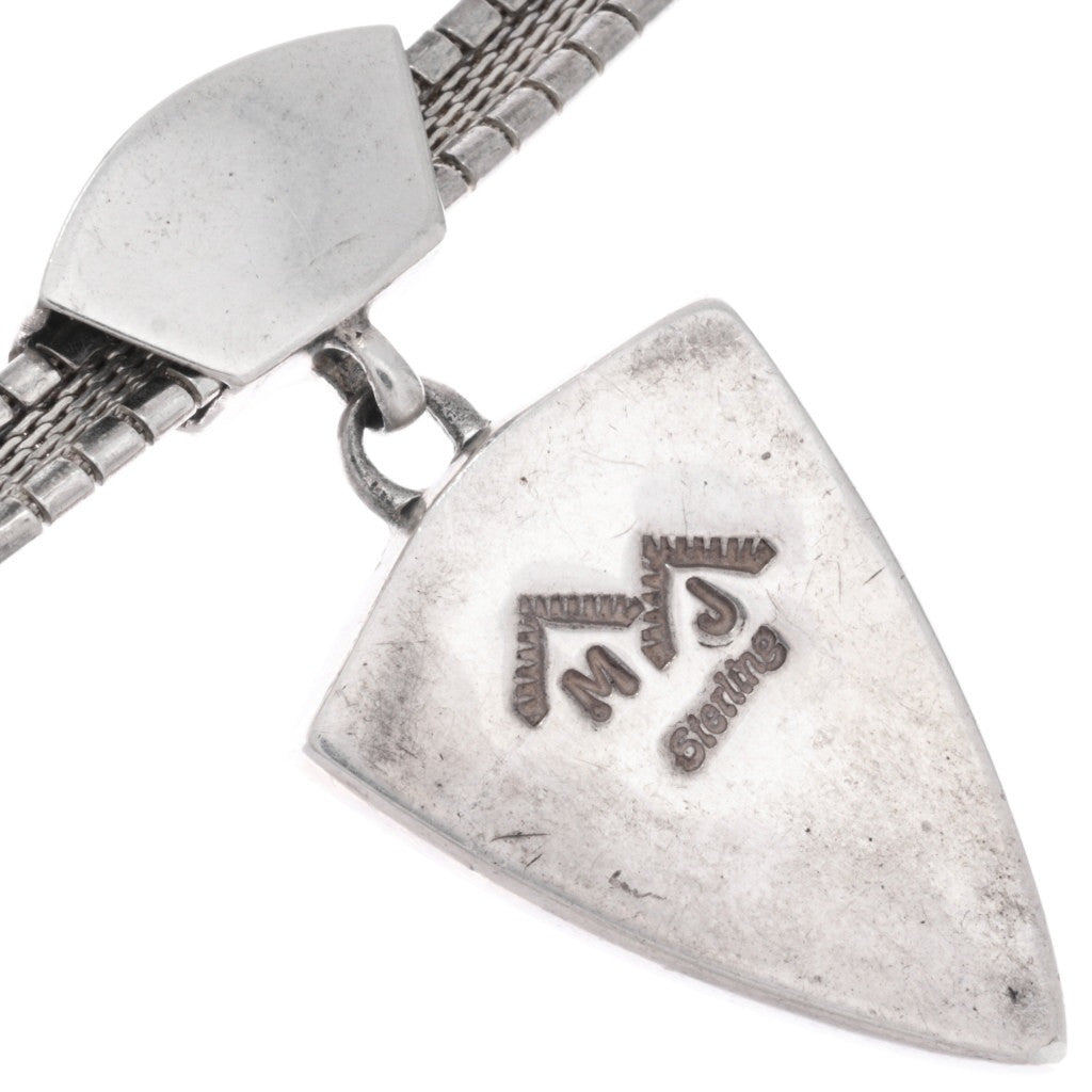 Vintage Handmade Sterling Silver and Multi-Stone Choker Necklace