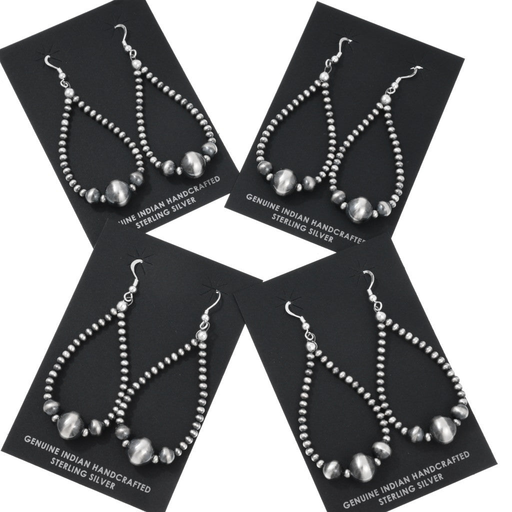 Silver Pearl Teardrop Earrings