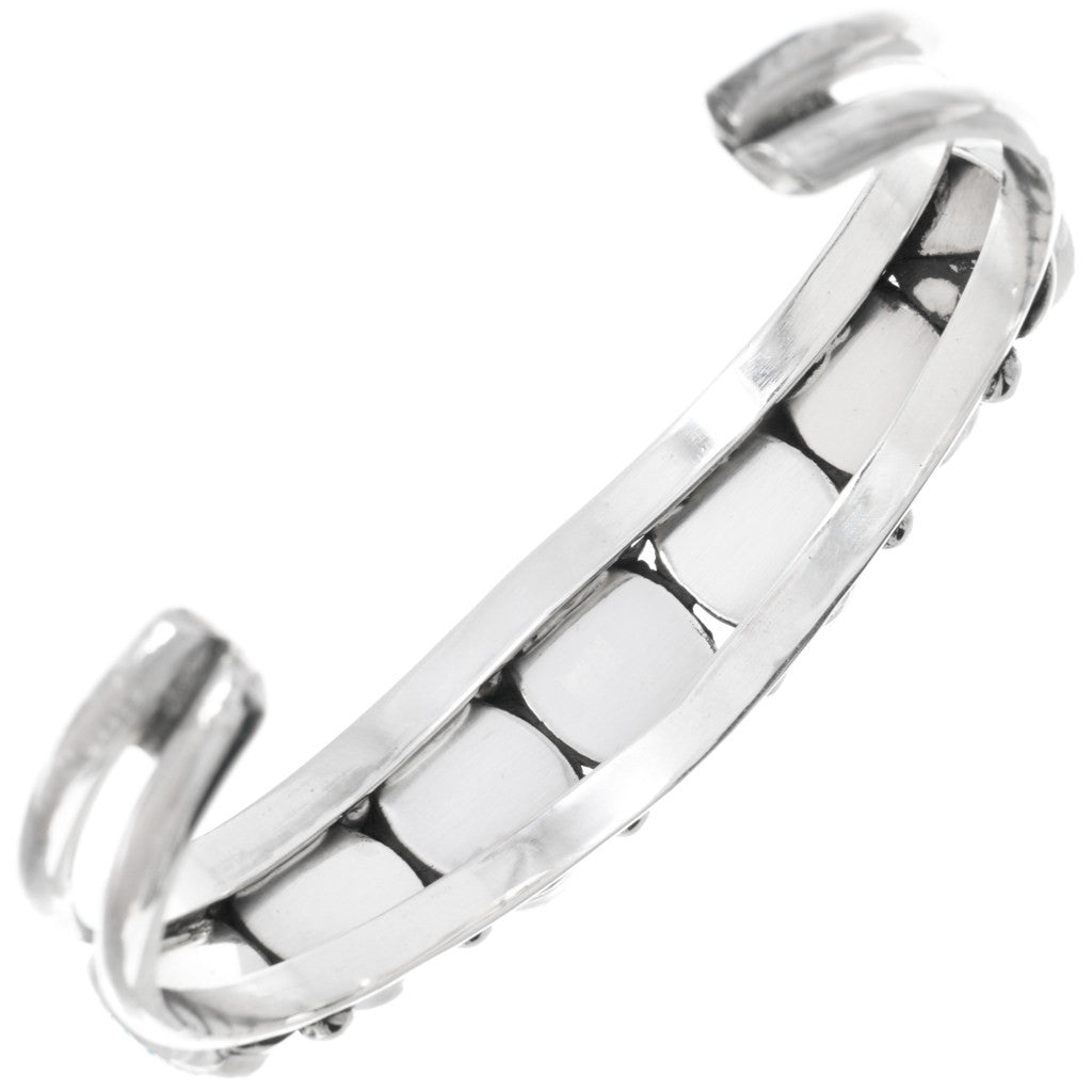 Natural Kingman Nugget and Sterling Cuff