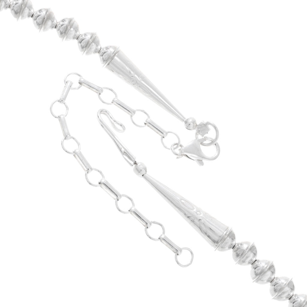 BIG Orange Spiny Sterling Squash Blossom Necklace