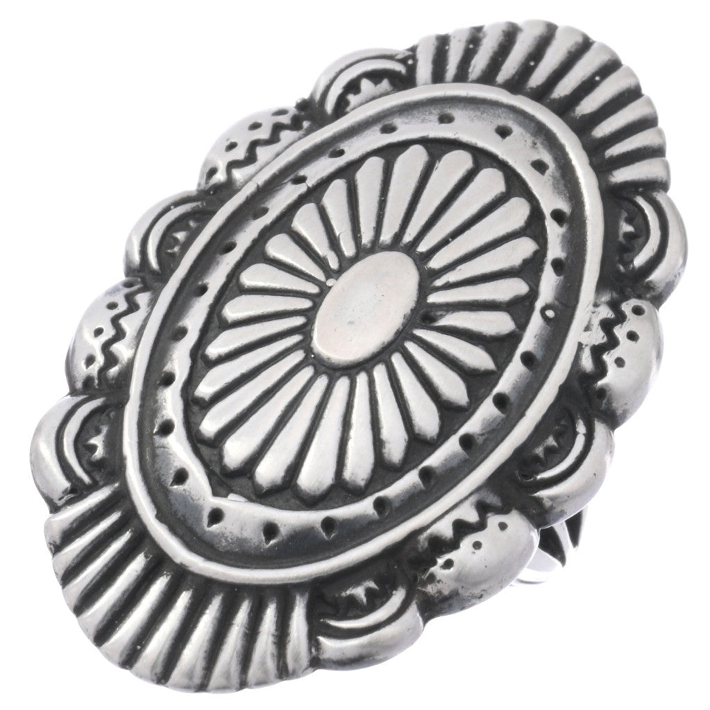 Navajo Handmade Sterling Silver Choncho Ring