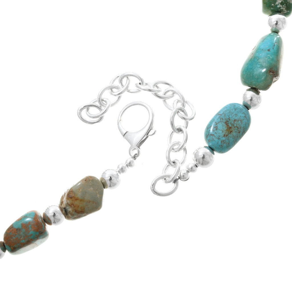 Navajo Turquoise Mountain and authentic Silver Dollar Coin Necklace