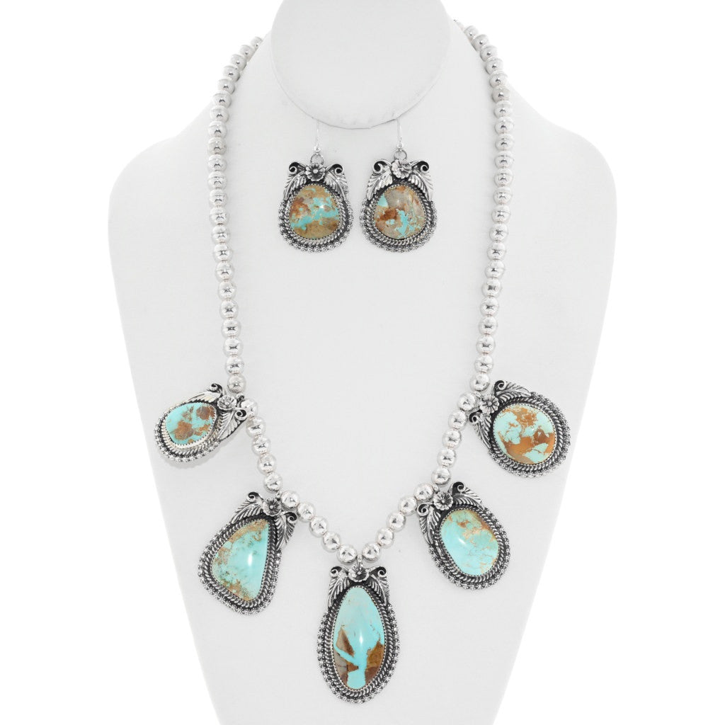 Royston Turquoise Necklace + Earrings Set
