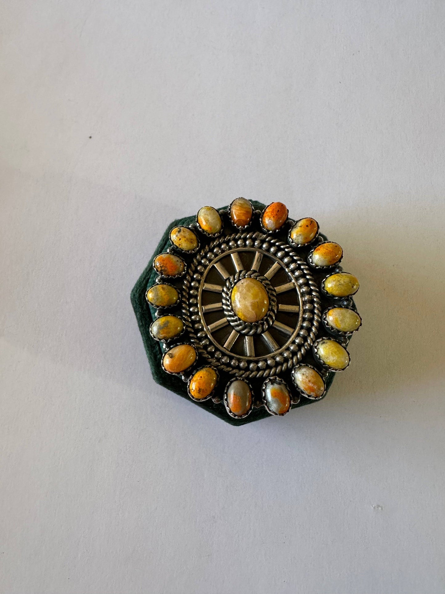 Beautiful Handmade Bumble Bee Jasper And Sterling Silver Adjustable Ring