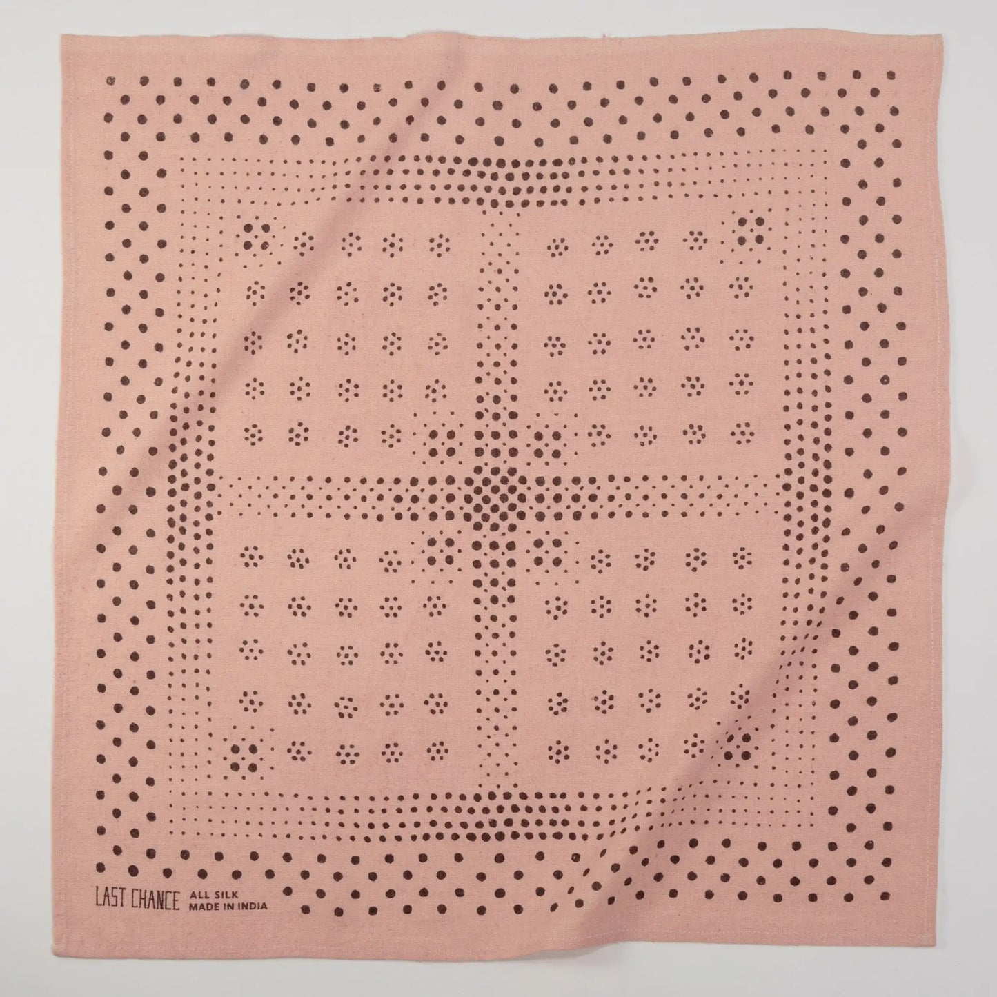 Natural Dye Silk Bandana | Ash Pink