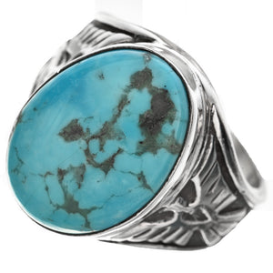 Men’s Turquoise and Sterling Thunderbird Ring