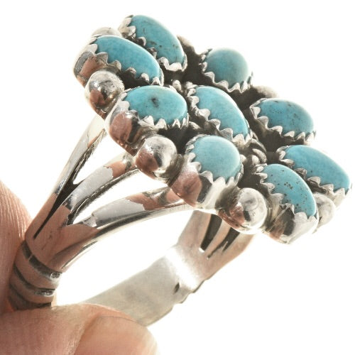 Navajo Turquoise Cluster Ring