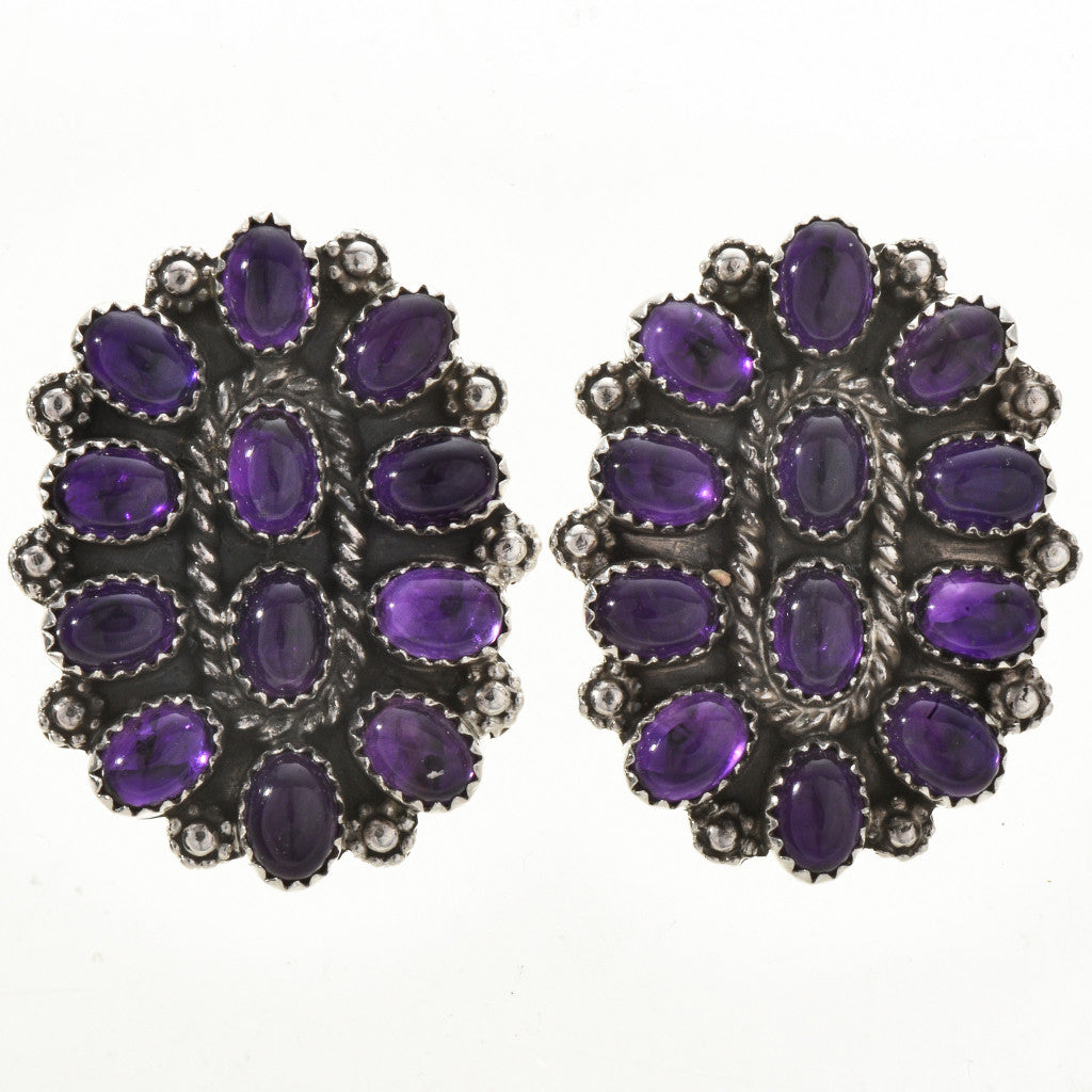 Amethyst Cluster Earrings