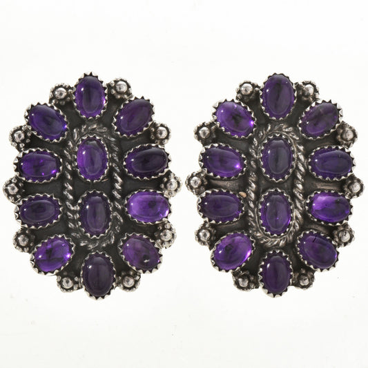 Amethyst Cluster Earrings