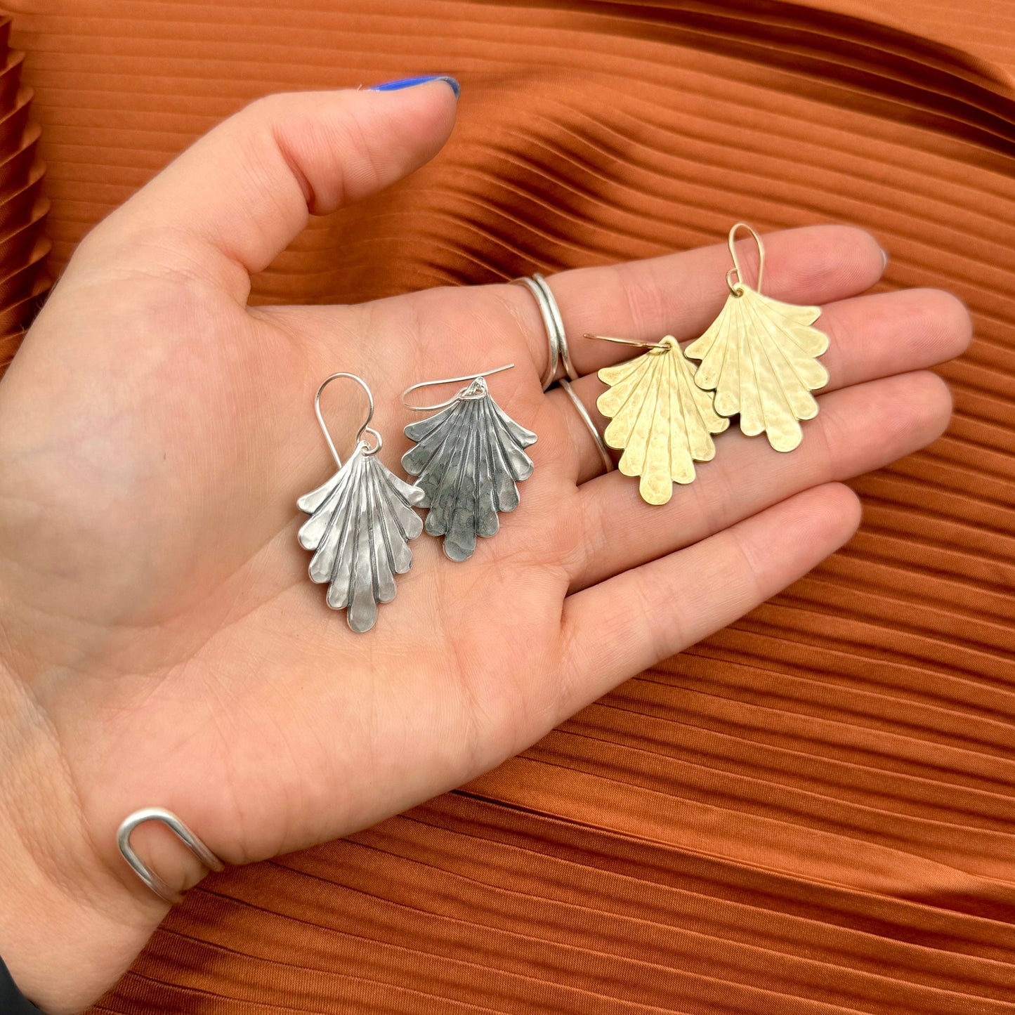 Handmade Flight Earrings Mini: Silver