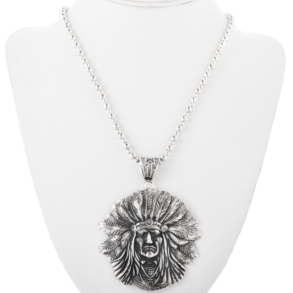 Sterling Silver Chief Pendant