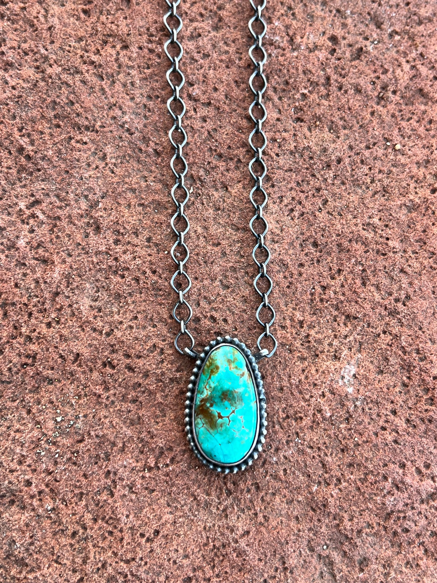 18” Kingman Turquoise Chain Necklace