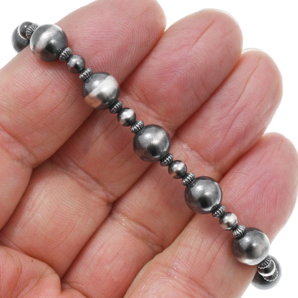Sterling Silver Beaded Bracelet
