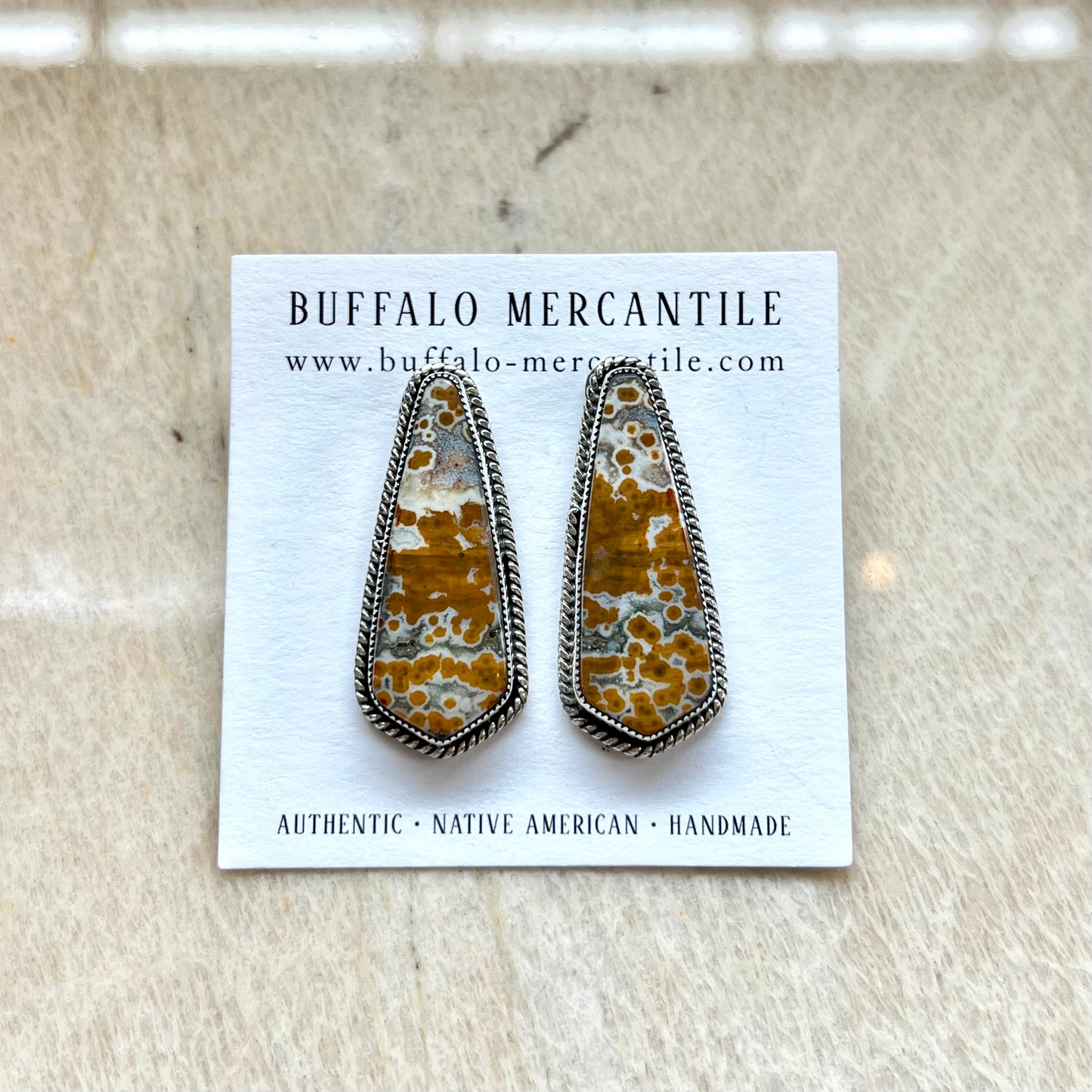 Ocean Jasper + Sterling Earrings
