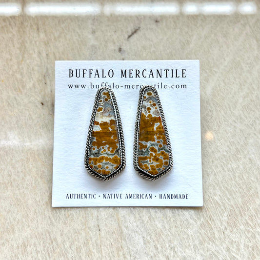 Ocean Jasper + Sterling Earrings