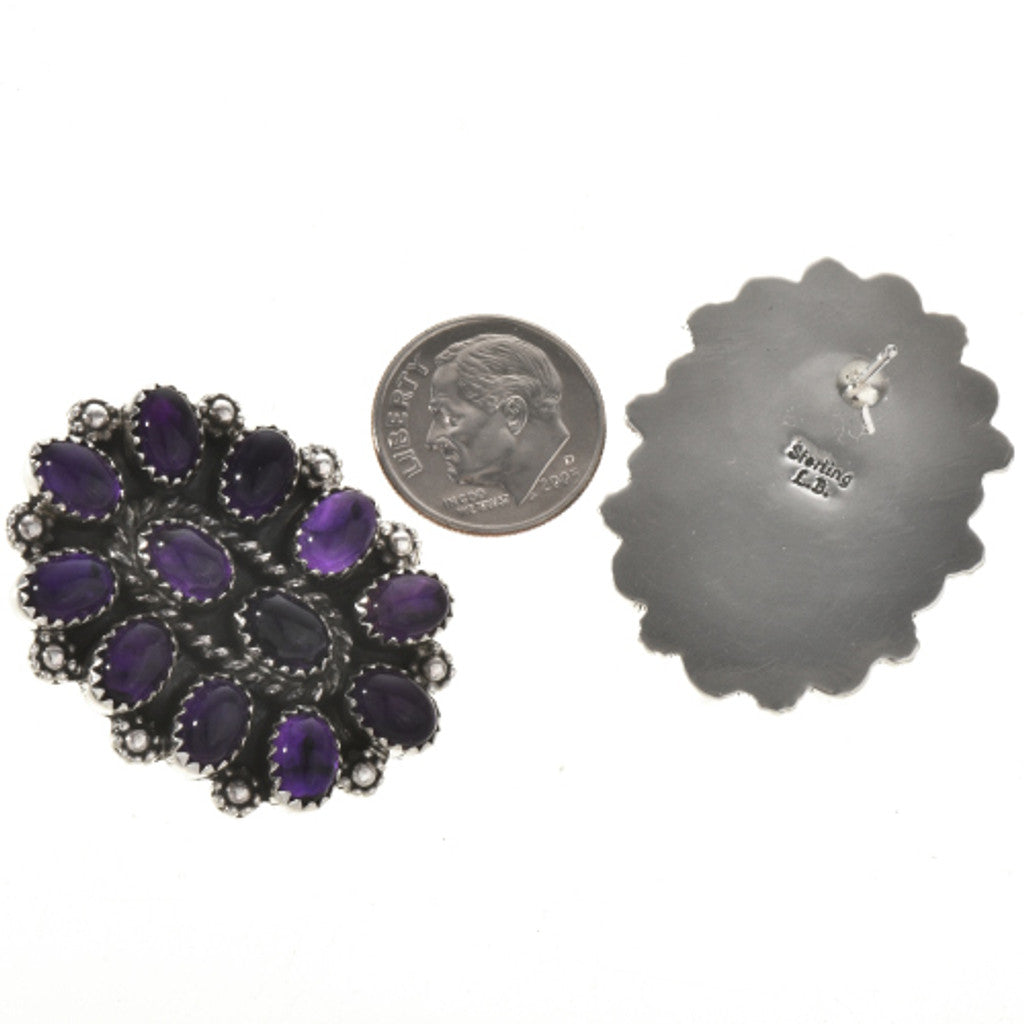 Amethyst Cluster Earrings