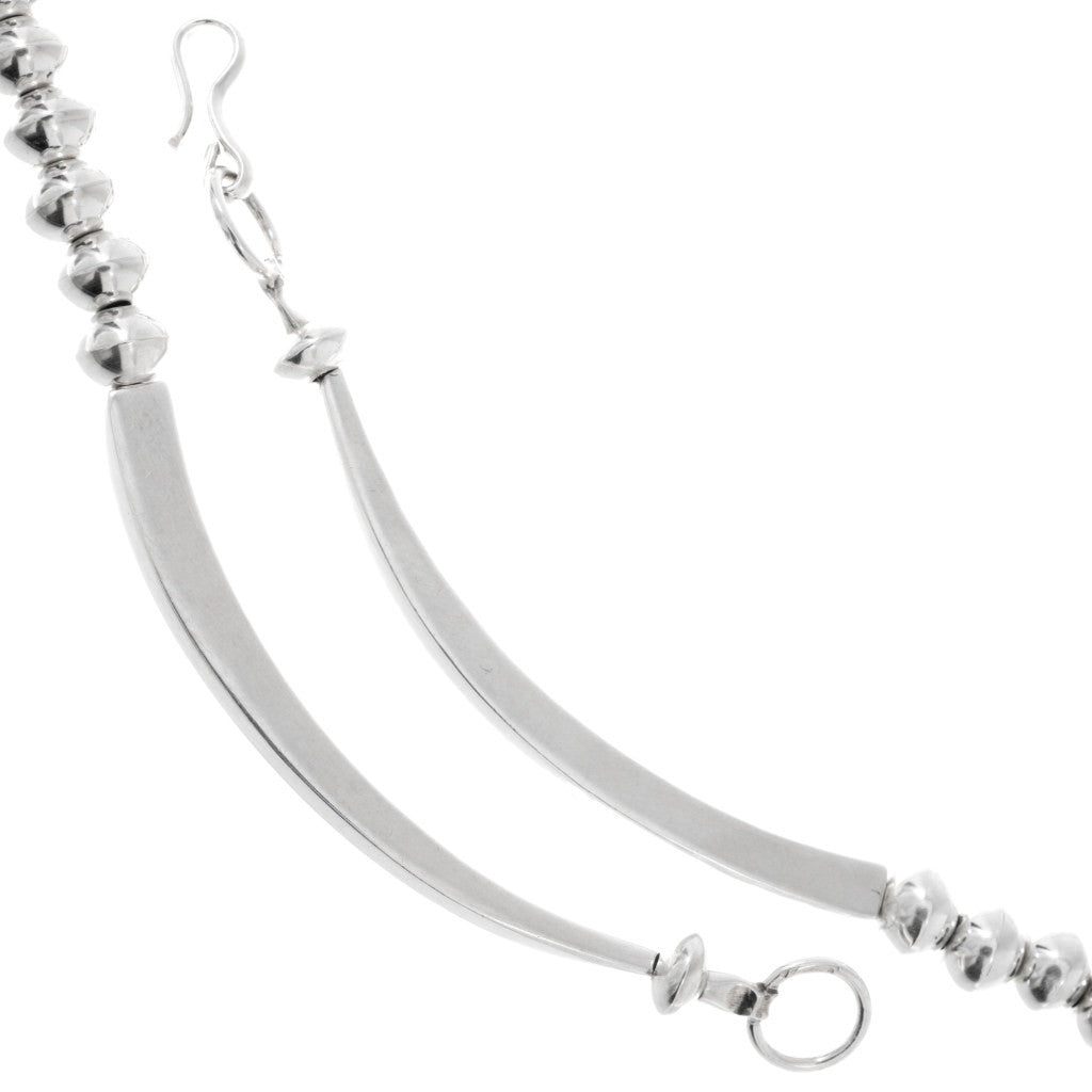 Vintage Sterling Silver and 14k Gold Squash Blossom Necklace