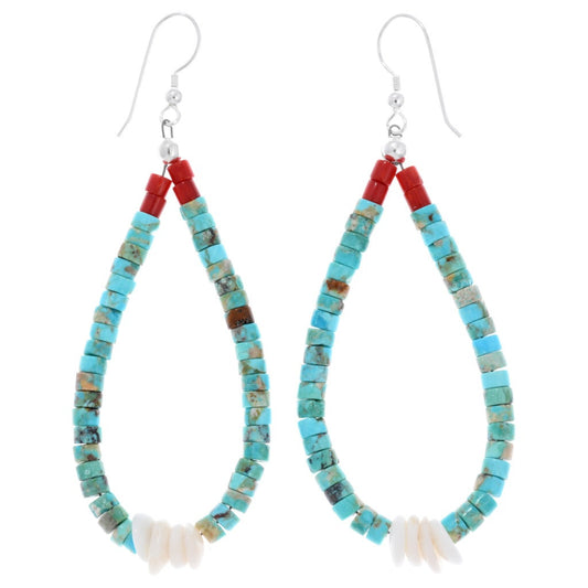 Navajo Teardrop Beaded Earrings
