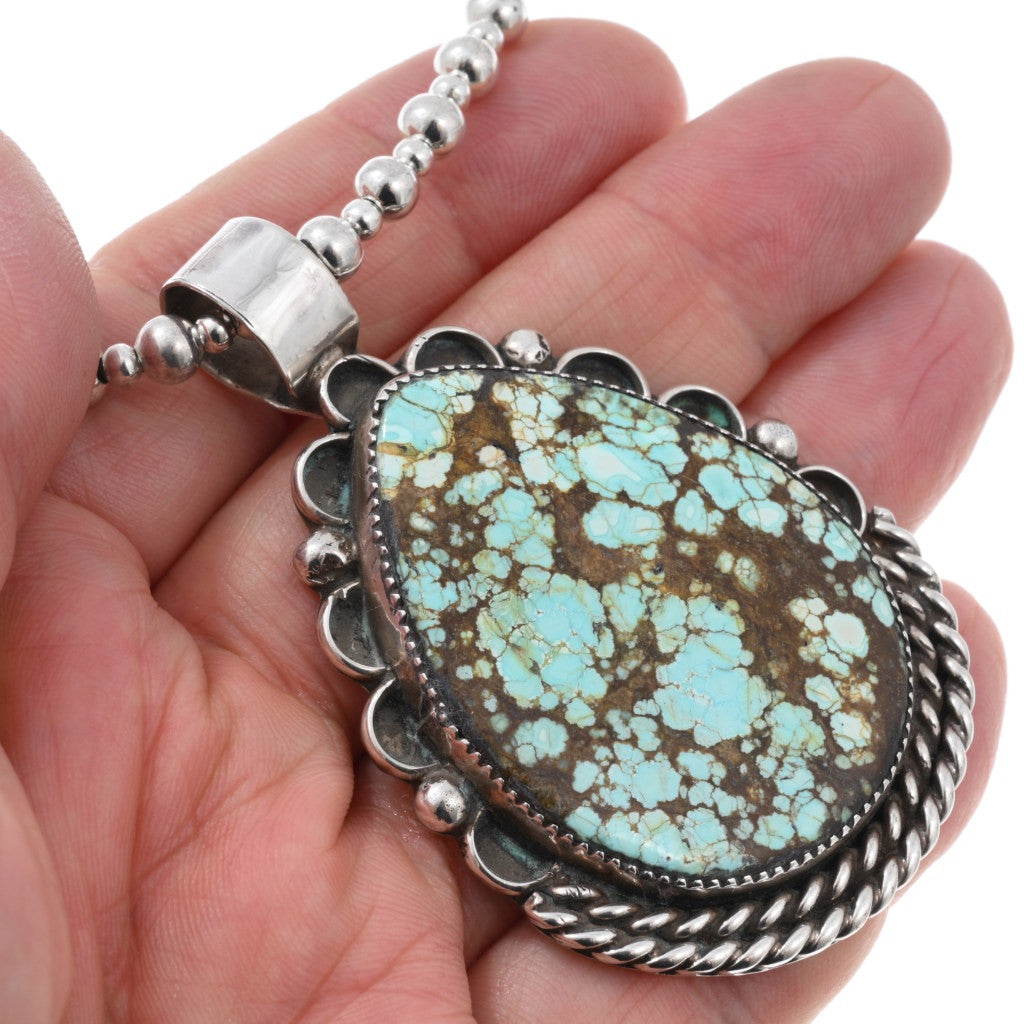 Natural #8 Large Turquoise Pendant