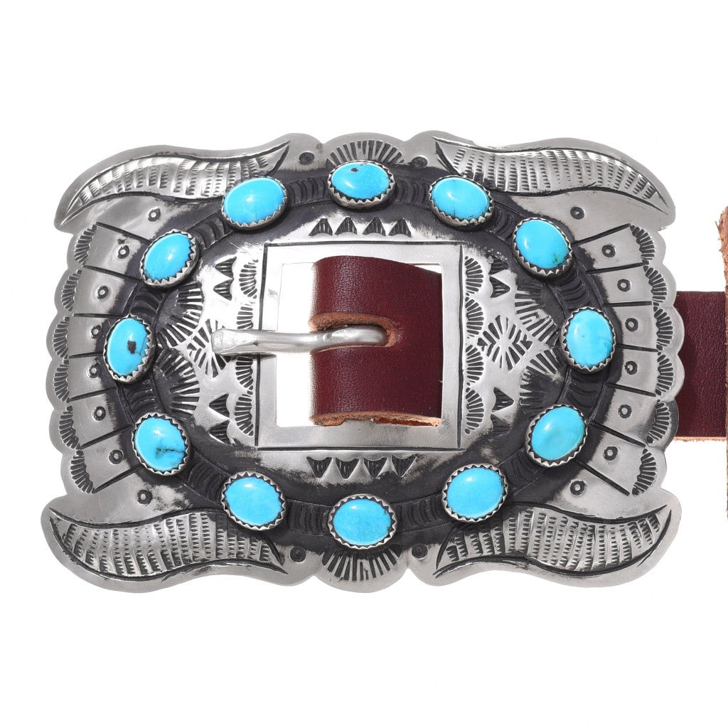 The Ruidoso Sleeping Beauty Turquoise Concho Belt