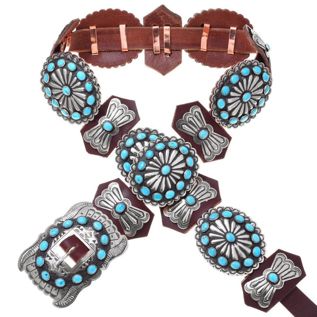 The Ruidoso Sleeping Beauty Turquoise Concho Belt