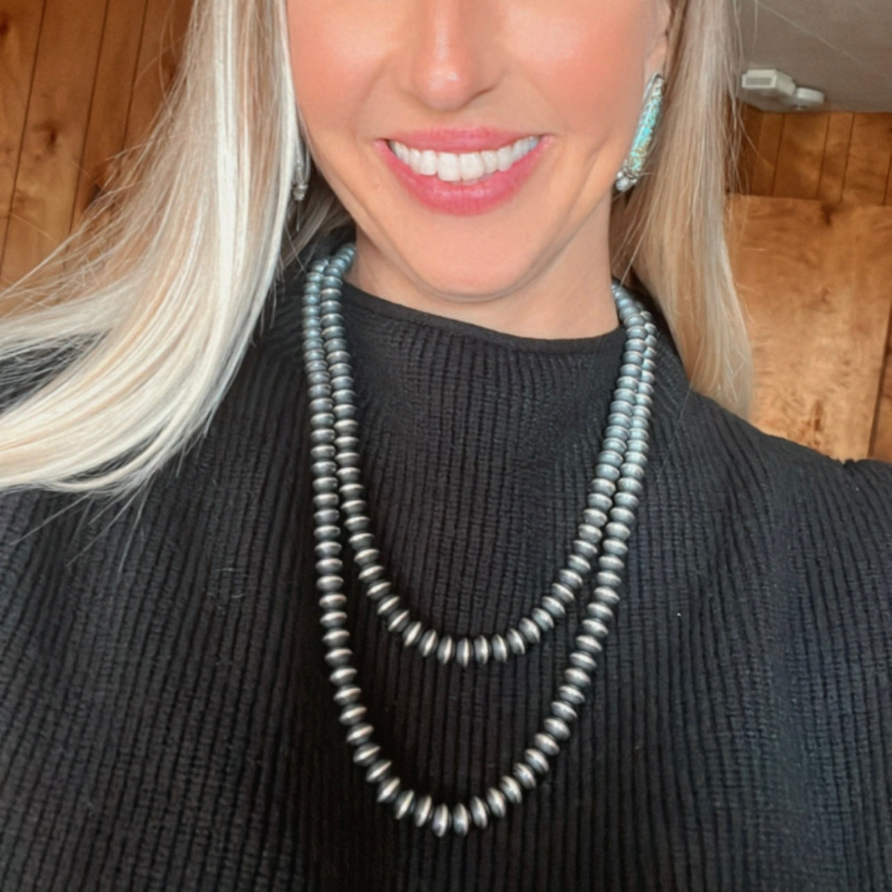 20” Sterling Silver Handmade Saucer Beads-9mm