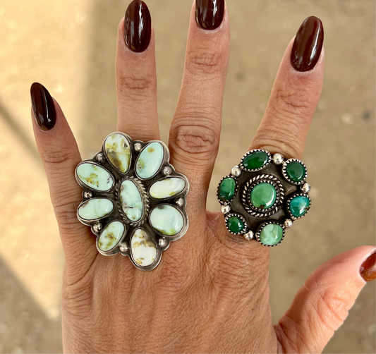 Navajo Sterling Silver & Palomino Adjustable Ring