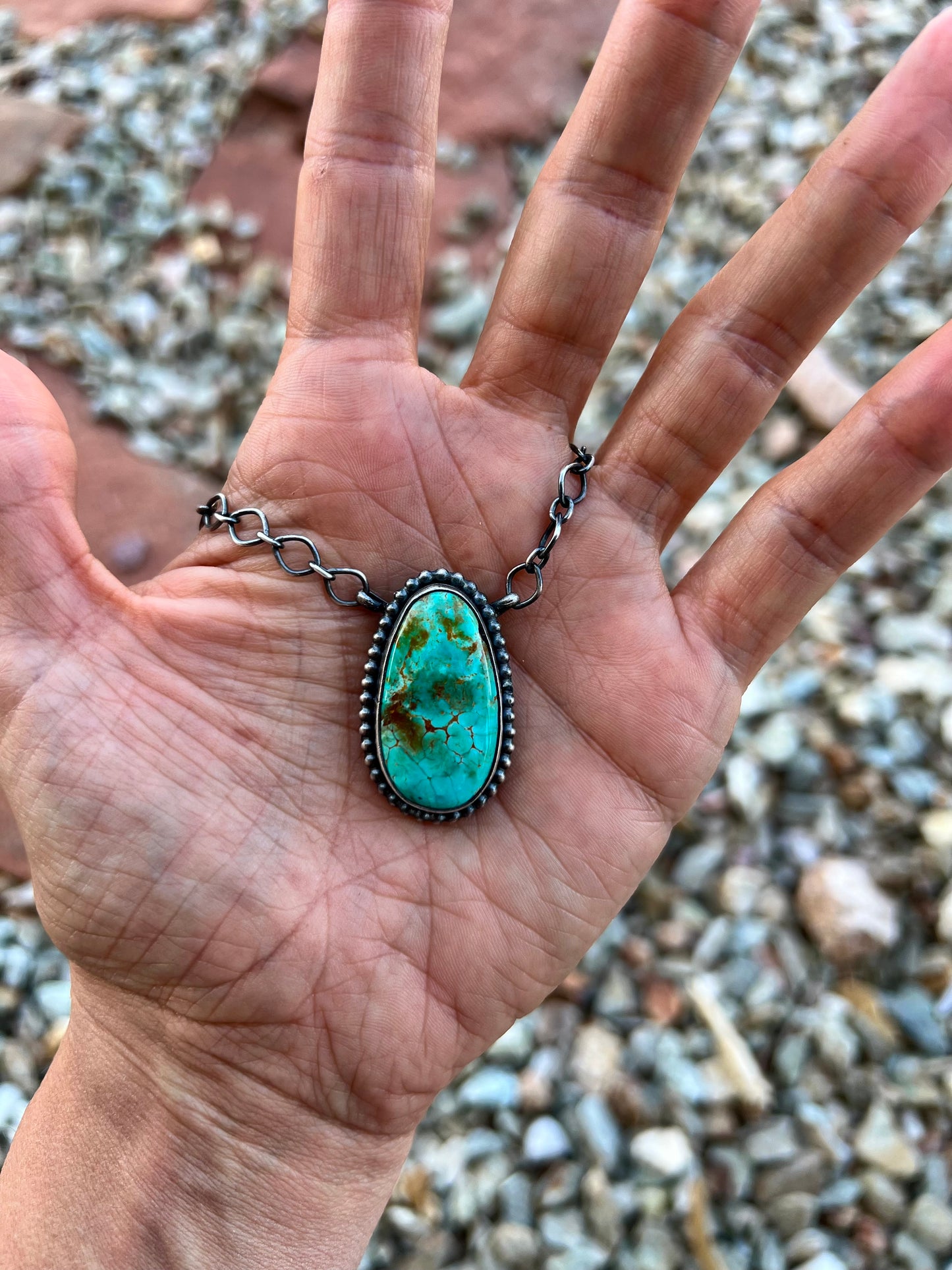 18” Kingman Turquoise Chain Necklace