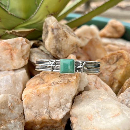 Las Estrellas Turquoise and Sterling Stacker Cuff