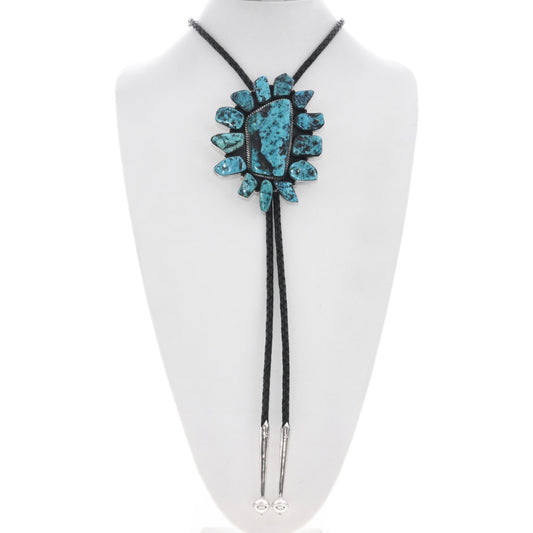 HUGE Natural Sonoran Gold Turquoise Bolo Tie