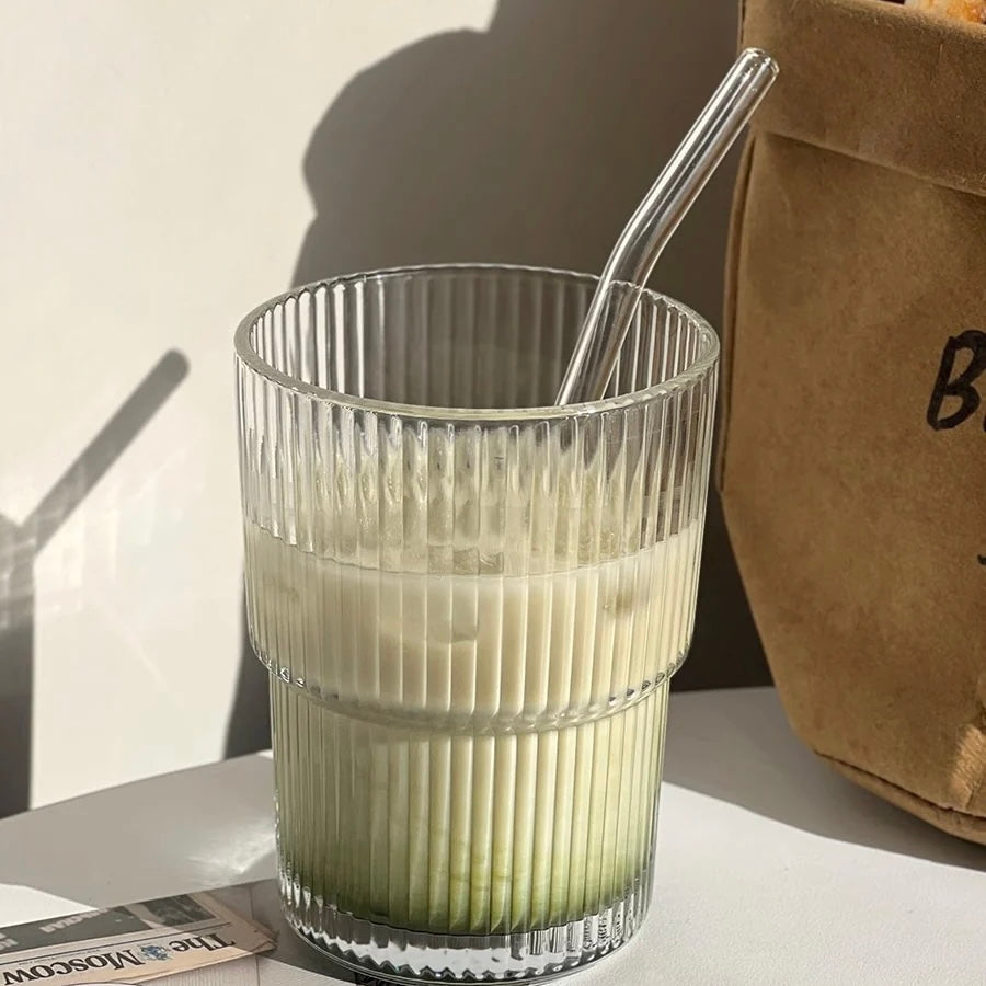 Ribbed Glass Tumbler - 14oz