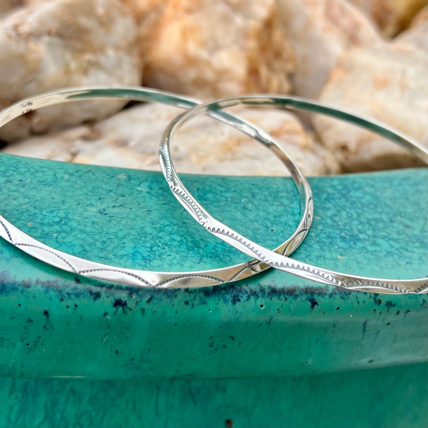 Stamped Sterling Silver Bangles