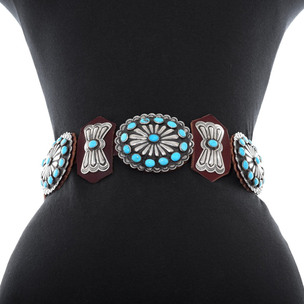 The Ruidoso Sleeping Beauty Turquoise Concho Belt
