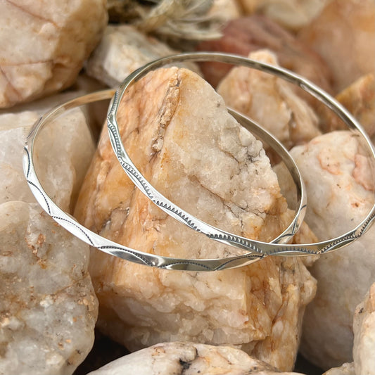 Stamped Sterling Silver Bangles