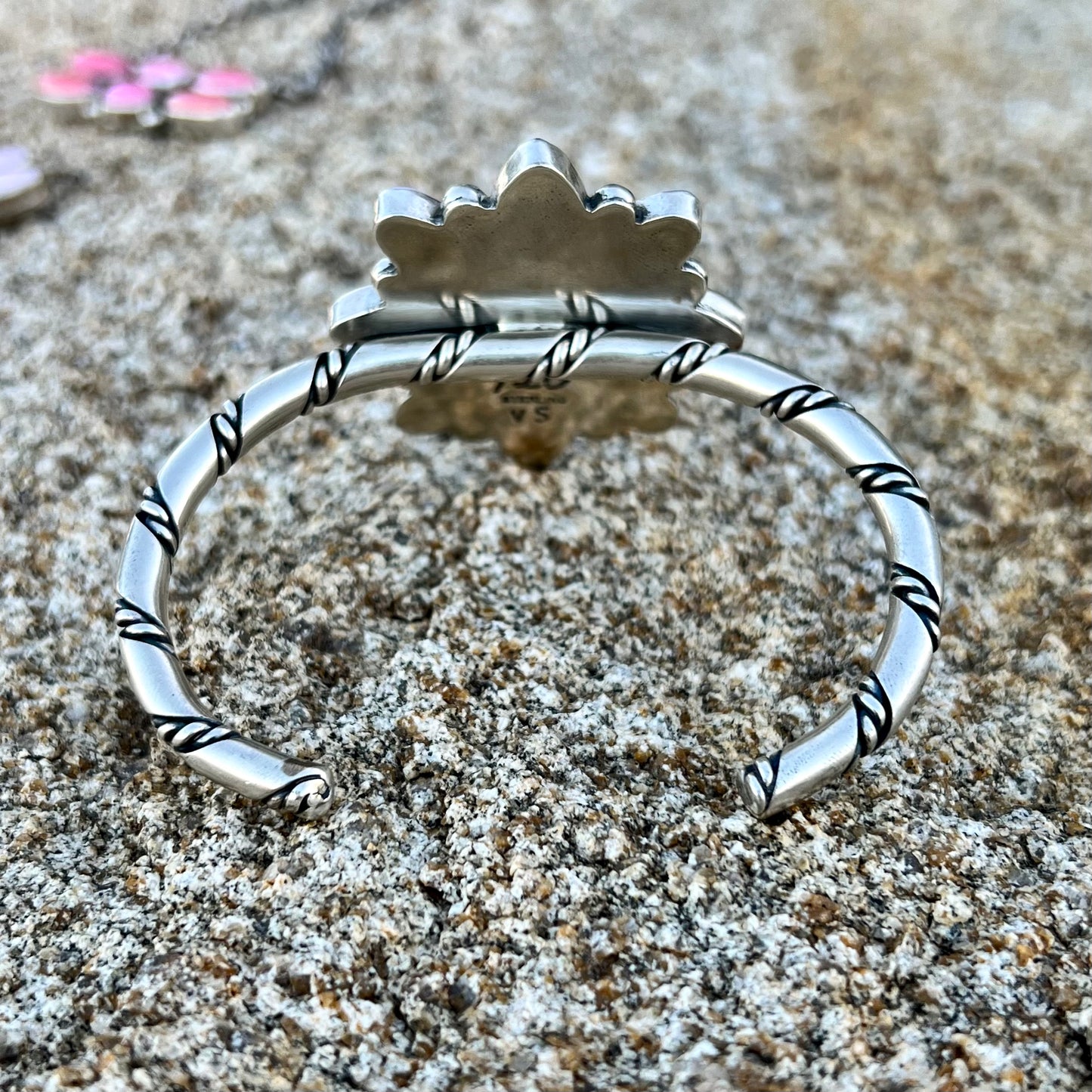 Pink Conch Cluster Cuff