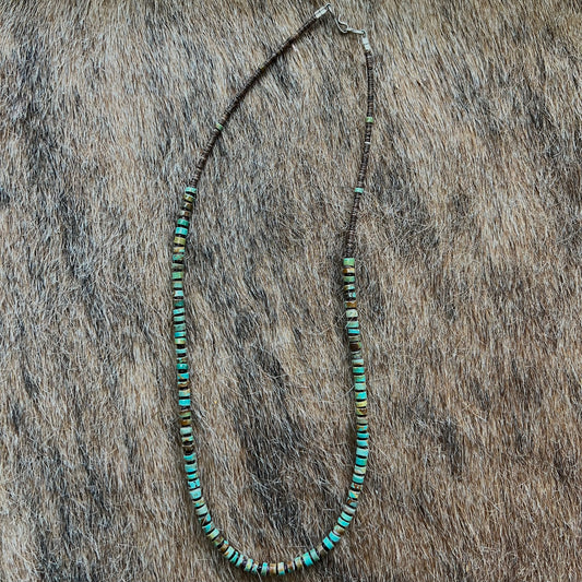 18” Turquoise Heishi Necklace
