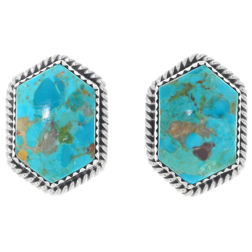 Kingman Turquoise Geo Studs