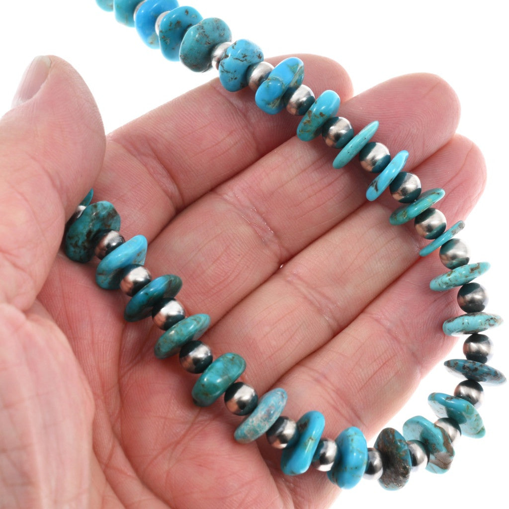 The Verrado Turquoise and Silver Pearl Necklace