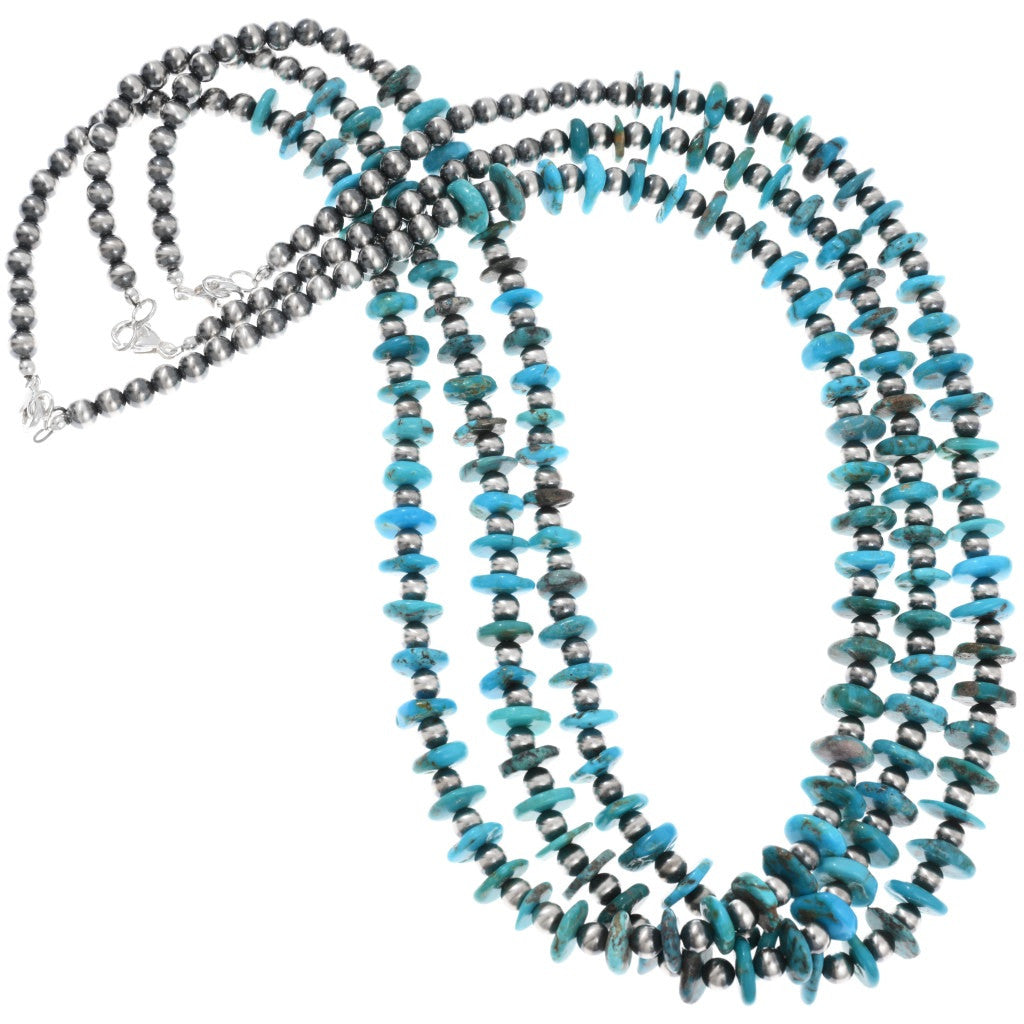 The Verrado Turquoise and Silver Pearl Necklace