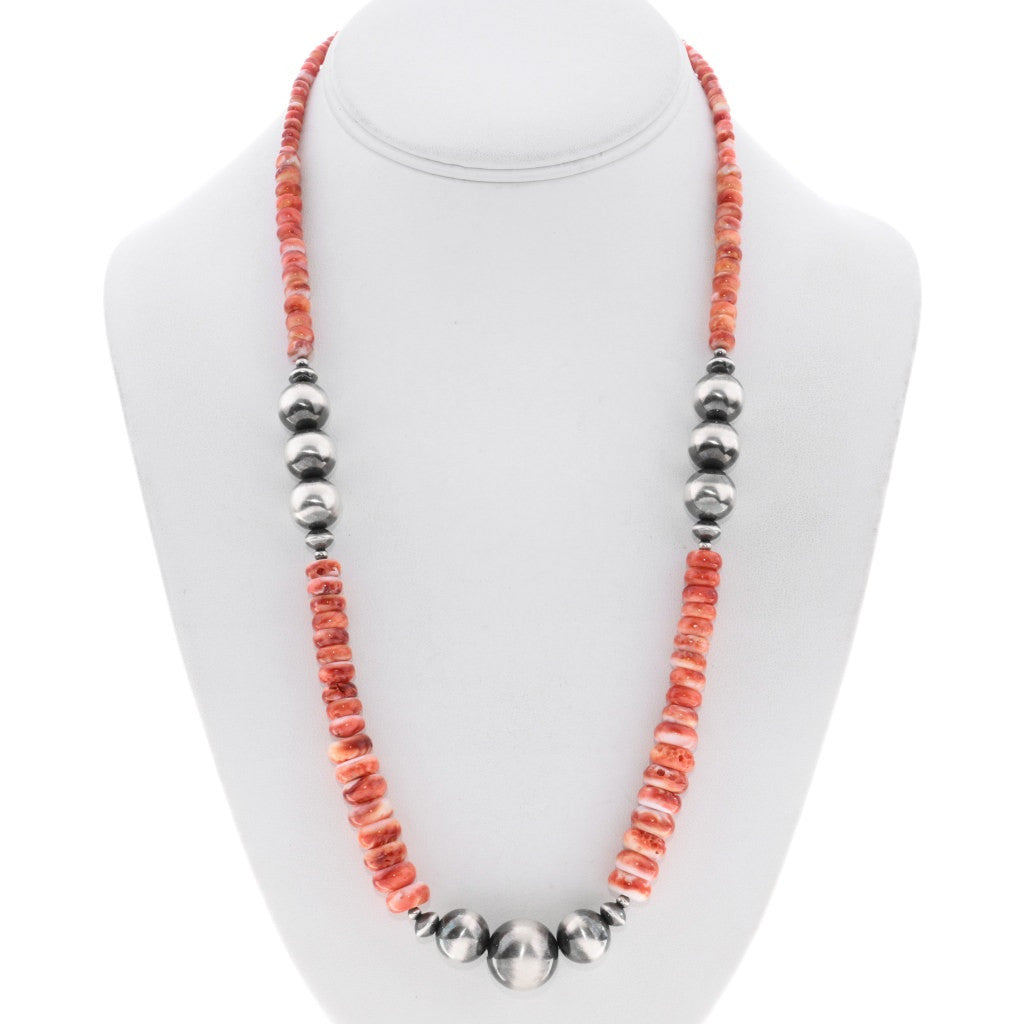 El Rio Rojo Spiny and Sterling Silver Pearl Necklace