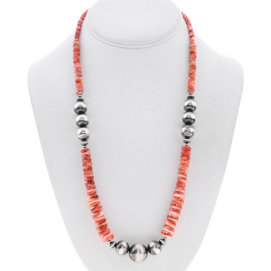 El Rio Rojo Spiny and Sterling Silver Pearl Necklace